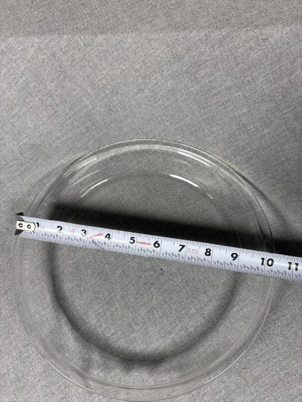 Pyrex Clear Glass Pie Plate Dish 10 Inch Scalloped Edge USA
